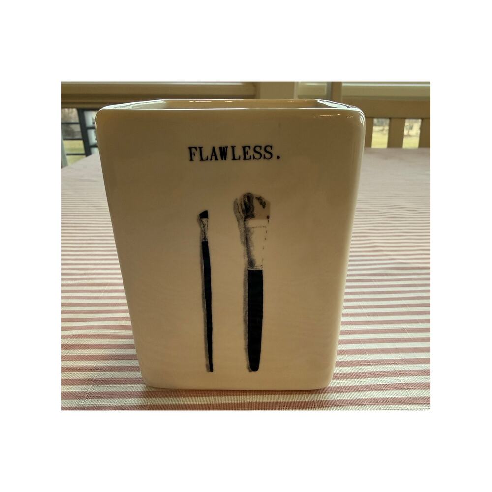 Rae Dunn "Flawless" makeup brush holder Artisan Collection by Magenta